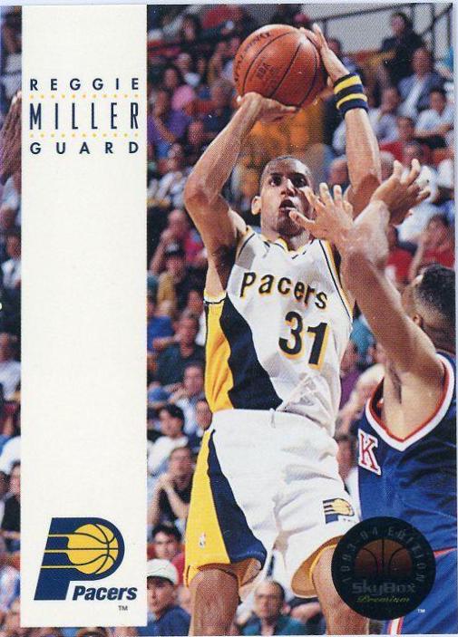 Reggie Miller #85 Basketball Cards 1993 Skybox Premium