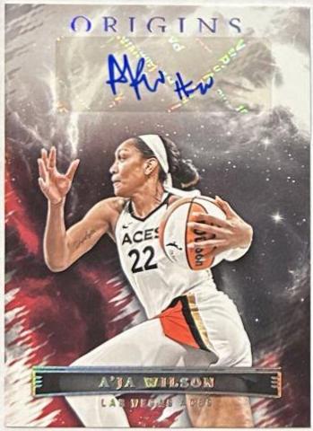 A'ja Wilson #OA-AJW Basketball Cards 2023 Panini Origins WNBA Autographs