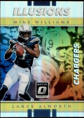 Mike Williams, Lance Alworth #8 Football Cards 2017 Panini Donruss Optic Illusions