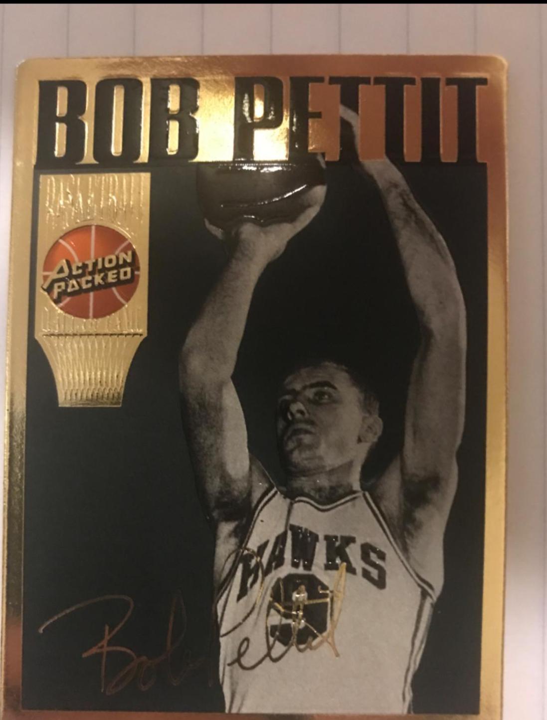 Bob Pettit #27 Basketball Cards 1995 Action Packed Hall of Fame