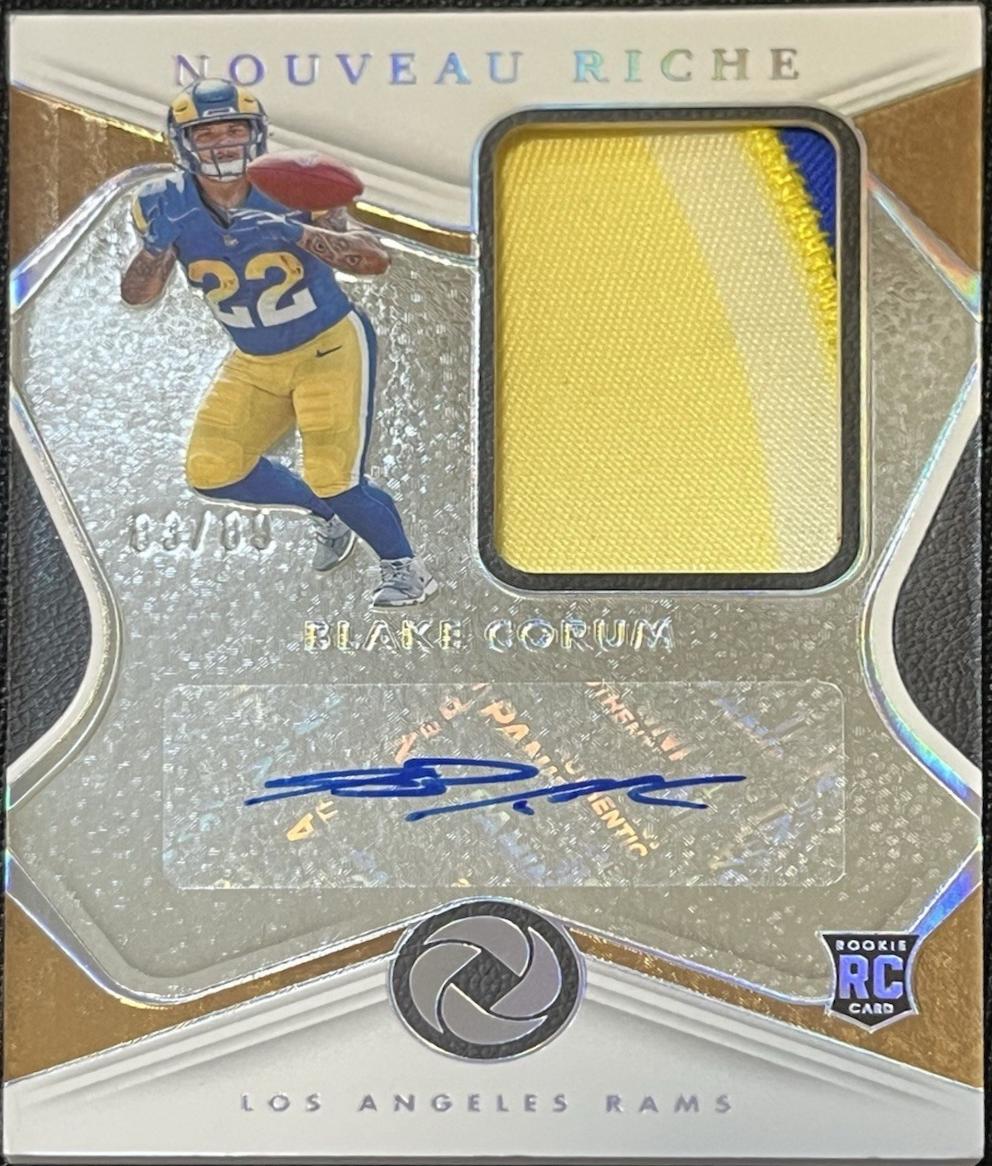 Blake Corum #NRP-BCM 2024 Panini Gold Standard Nouveau Riche Patch Autographs Football