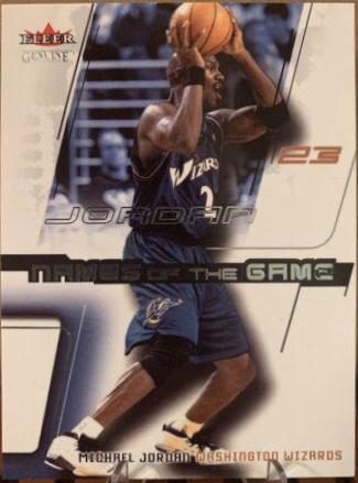 Michael Jordan #7 Basketball Cards 2002 Fleer Genuine Names of the Game