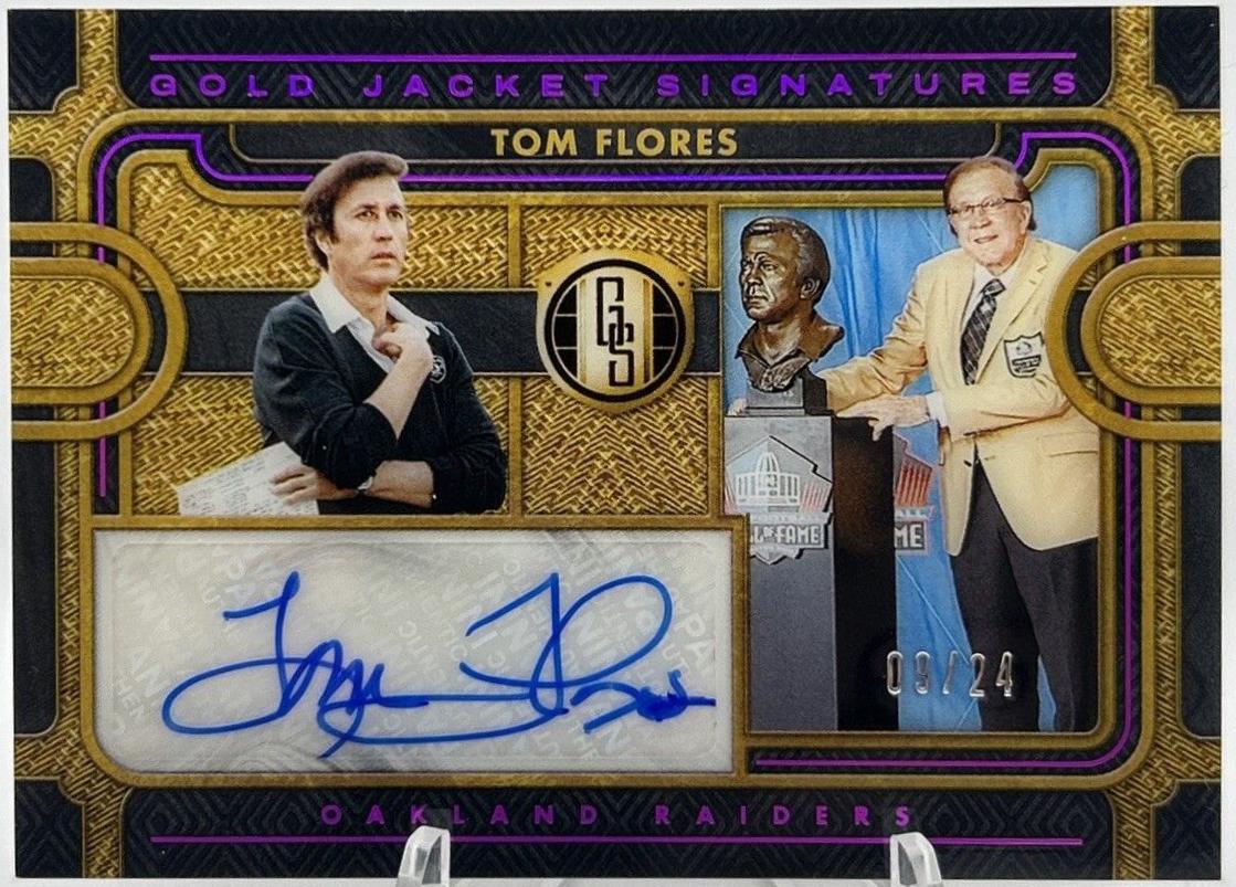 Tom Flores #GJS-TF Football Cards 2024 Panini Gold Standard Jacket Signature
