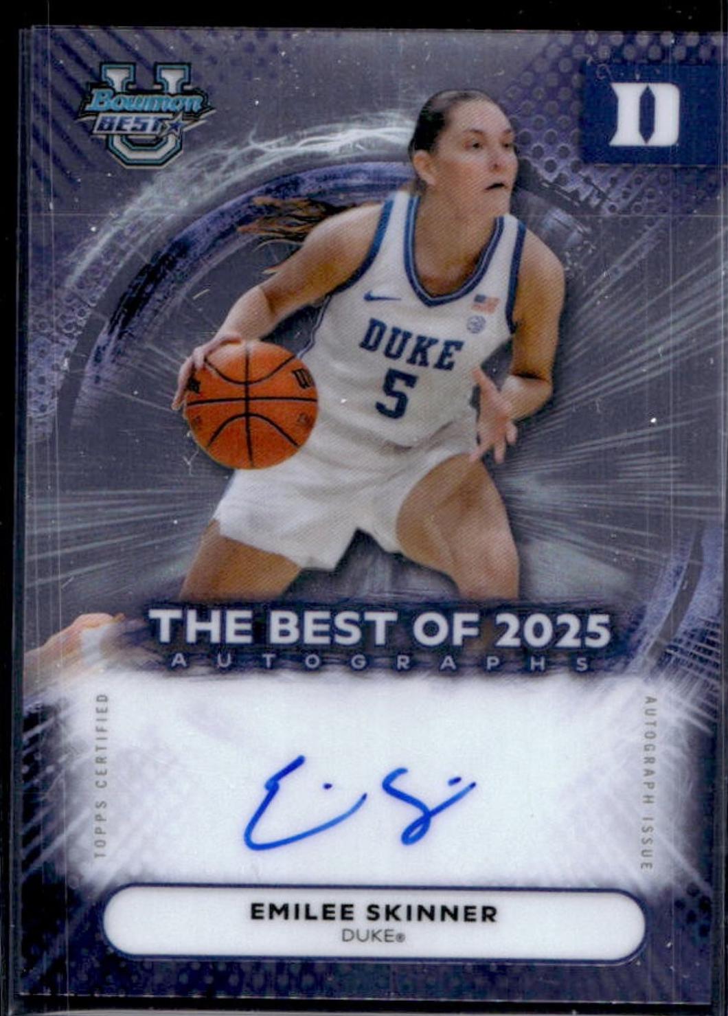 Emilee Skinner #BA-ES 2025-26 Bowman University Best Basketball The Best of 2025 Autographs