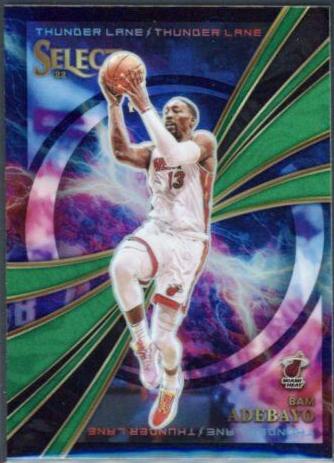 Bam Adebayo [Green] #11 Basketball Cards 2022 Panini Select Thunder Lane