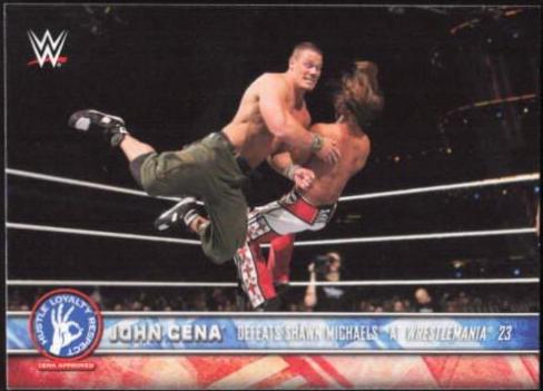 Defeats Shawn Michaels at WrestleMania 23 #13 Wrestling Cards 2017 Topps WWE John Cena Tribute