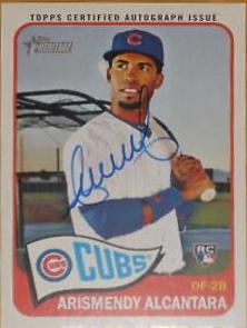 Arismendy Alcantara #AA Baseball Cards 2014 Topps Heritage Real One Autographs