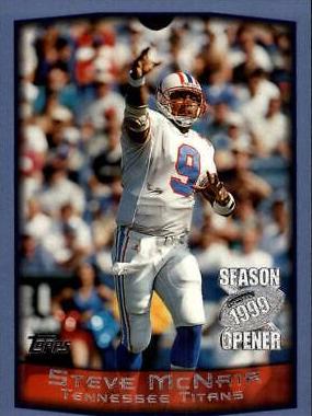 Steve McNair #26 Football Cards 1999 Topps Season Opener