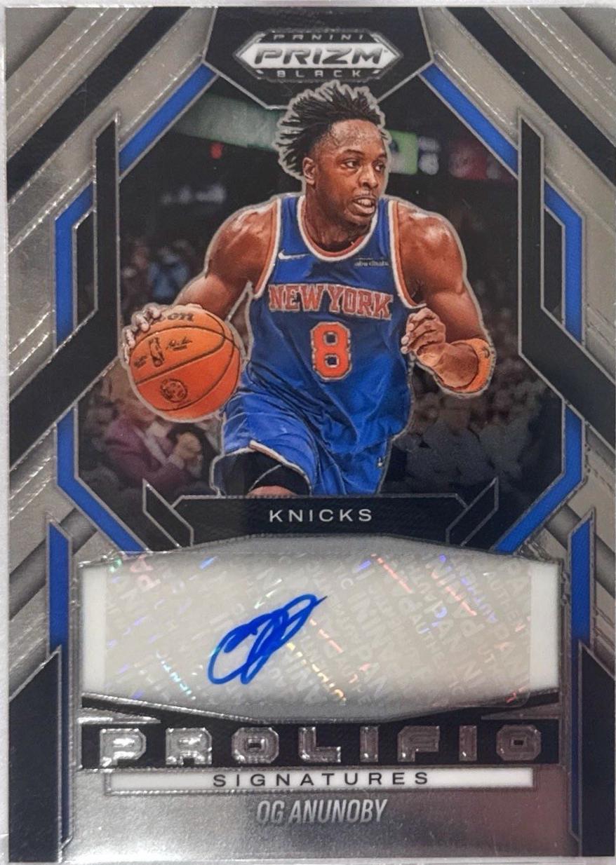 OG Anunoby #33 2024 Panini Prizm Black Prolific Signature Basketball