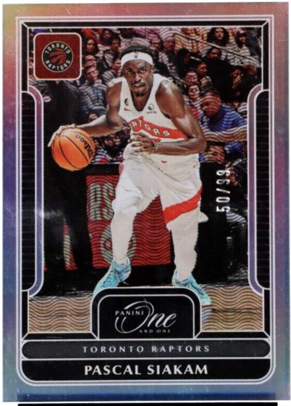 Pascal Siakam #4 Basketball Cards 2022 Panini One and One