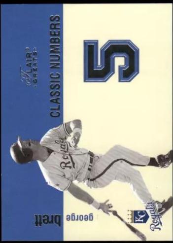 George Brett #9 Baseball Cards 2003 Flair Greats Classic Numbers