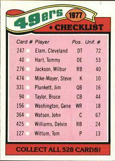 49ers Checklist