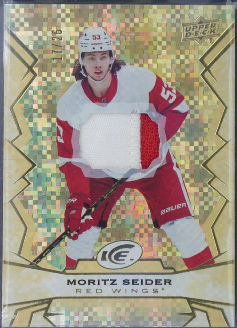 Moritz Seider #56 2022 Upper Deck Ice Gold Patch Hockey
