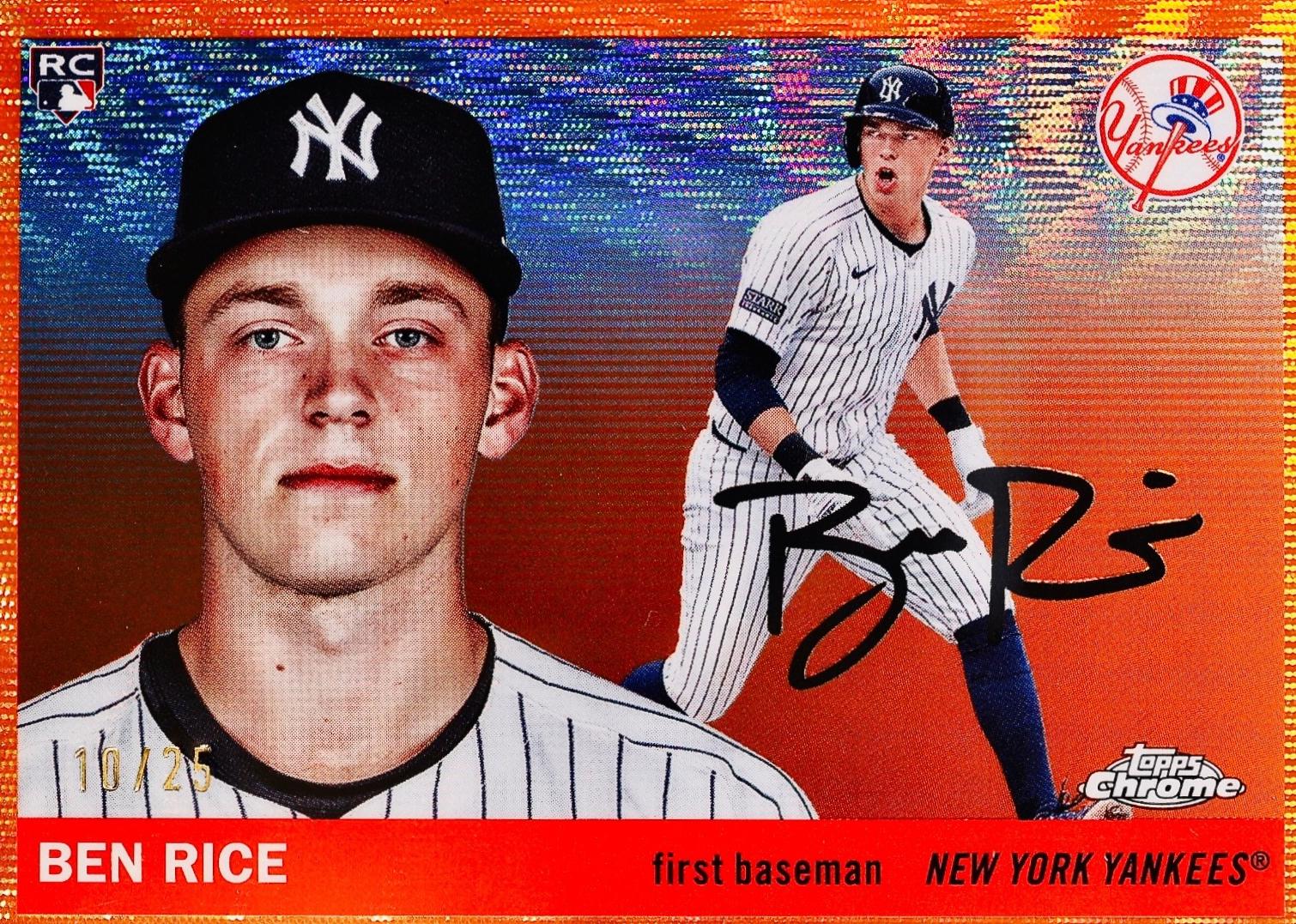 Ben Rice [Orange Wave] #311 Prices | 2025 Topps Chrome Platinum ...
