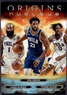 Tyrese Maxey, Joel Embiid, James Harden