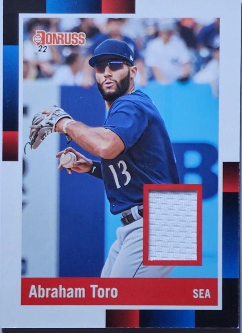Abraham Toro #R88M-AT Baseball Cards 2022 Panini Donruss Retro 1988 Materials