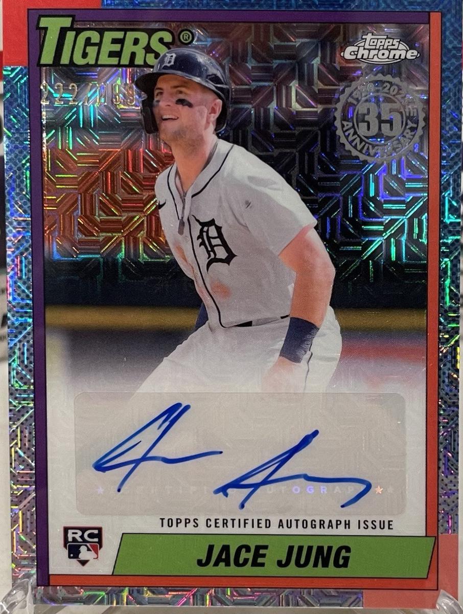 Jace Jung #90CA-JJ Baseball Cards 2025 Topps 1990 Chrome Autograph
