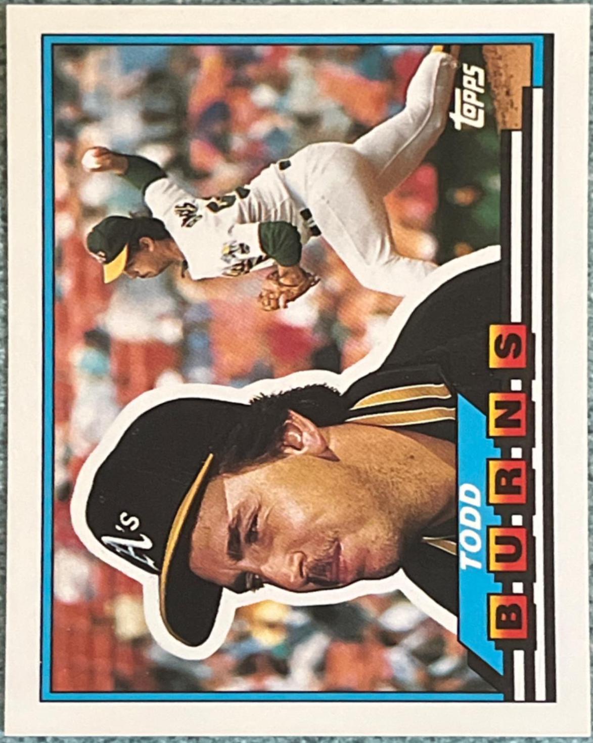 Todd Burns #10 Baseball Cards 1989 Topps Big