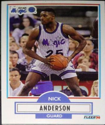 Nick Anderson #132 Basketball Cards 1990 Fleer