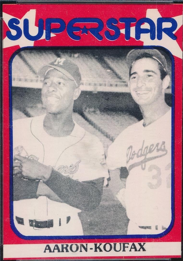 Hank Aaron / Sandy Koufax #88 1982 Tcma Superstar Baseball