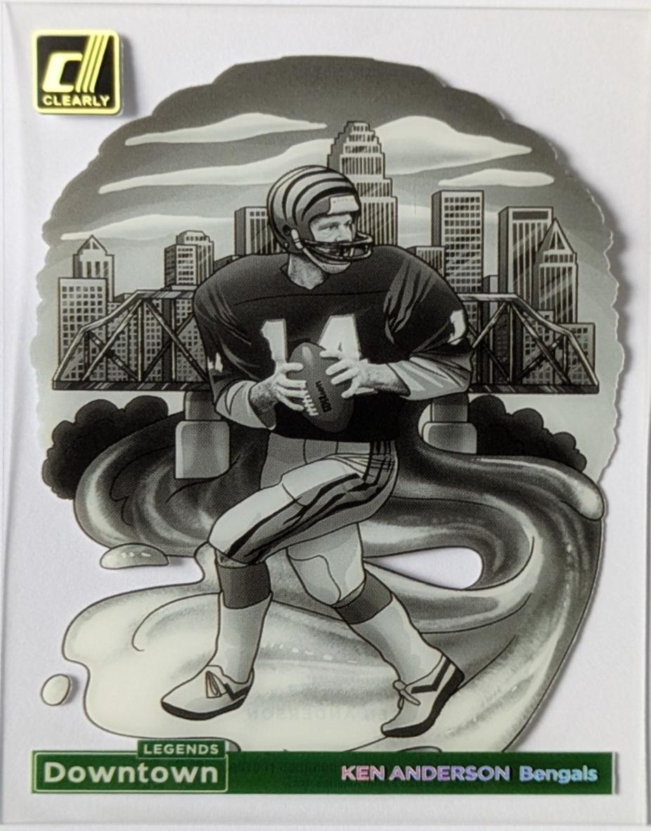 Ken Anderson #4 Football Cards 2024 Clearly Donruss Downtown Legends