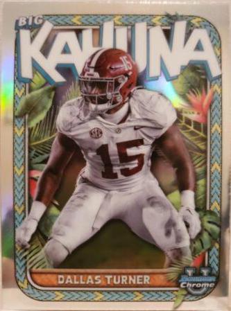 Dallas Turner #TBK-14 Football Cards 2023 Bowman Chrome University The Big Kahuna