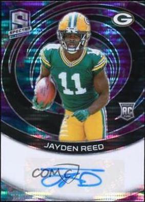 Jayden Reed #24 Football Cards 2023 Panini Spectra Rookie Autograph Celestial