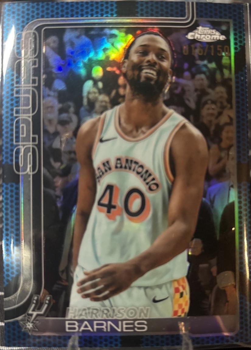 Harrison Barnes [Blue Basketball Refractor] #216