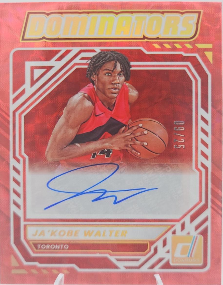 Ja'Kobe Walter #12 2025 Panini Donruss Dominators Autograph Basketball