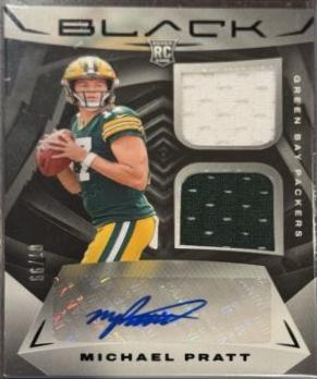 Michael Pratt #RSM-5 Football Cards 2024 Panini Black Rookie Signature Materials
