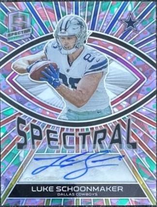 Luke Schoonmaker #18 Football Cards 2023 Panini Spectra Rookie Autograph Psychedelic