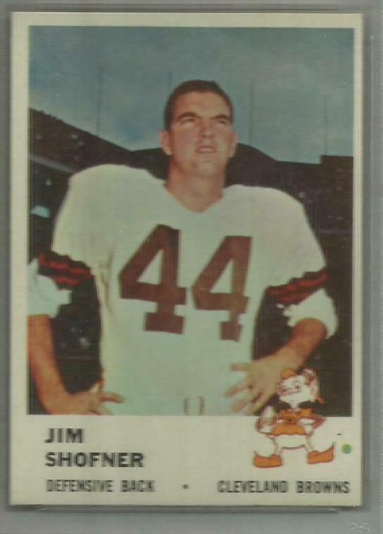 Jim Shofner #15 Football Cards 1961 Fleer