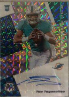 Tua Tagovailoa #RA3 Football Cards 2020 Panini Mosaic Rookie Autographs