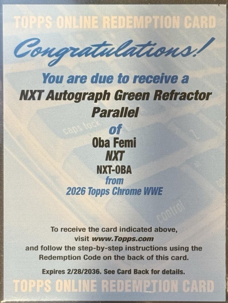 Oba Femi [Refractor] #NXT-OBA