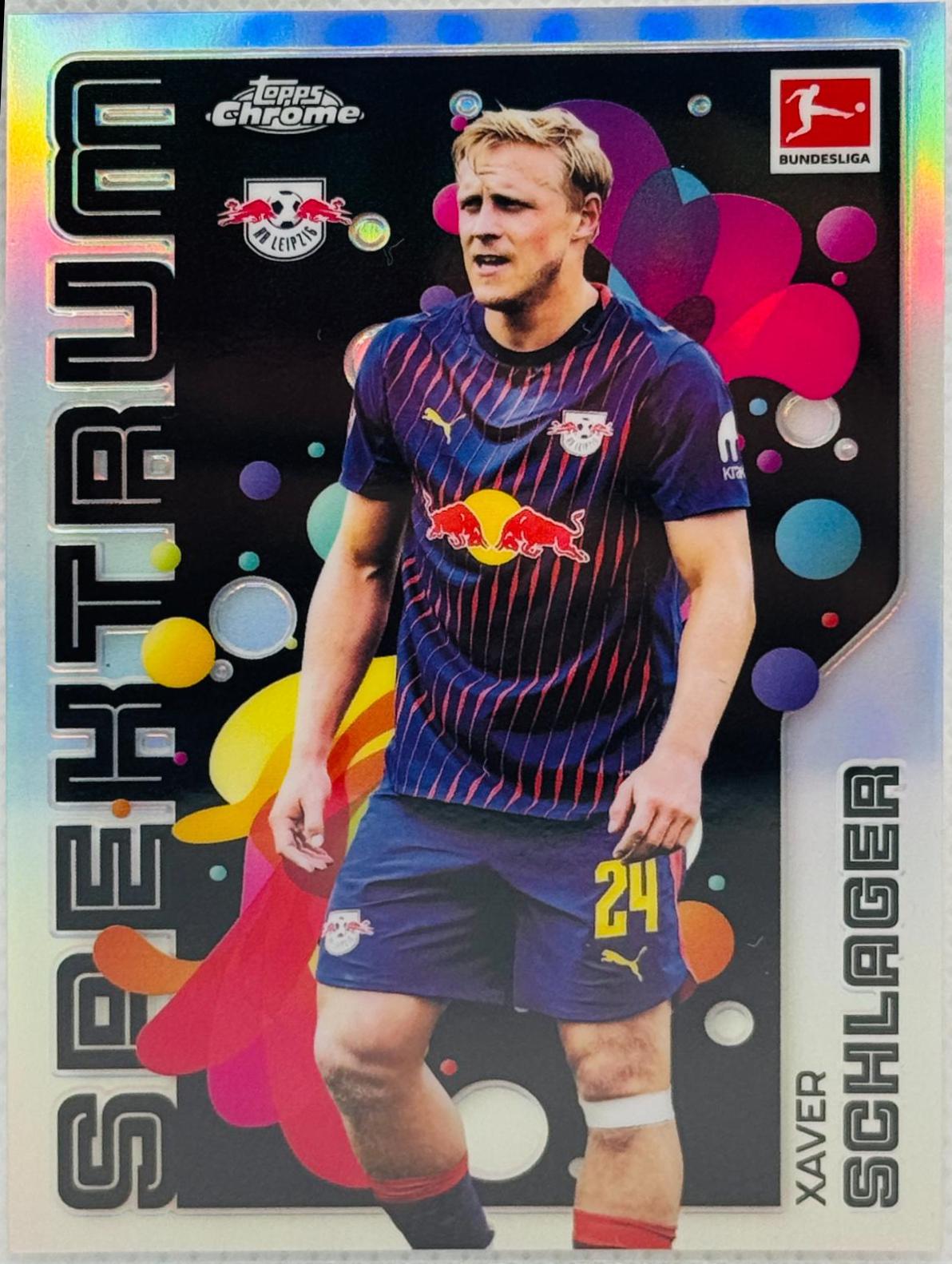 Xaver Schlager #LE-16 2025 Topps Chrome Bundesliga Black Spektrum Limited Edition Soccer