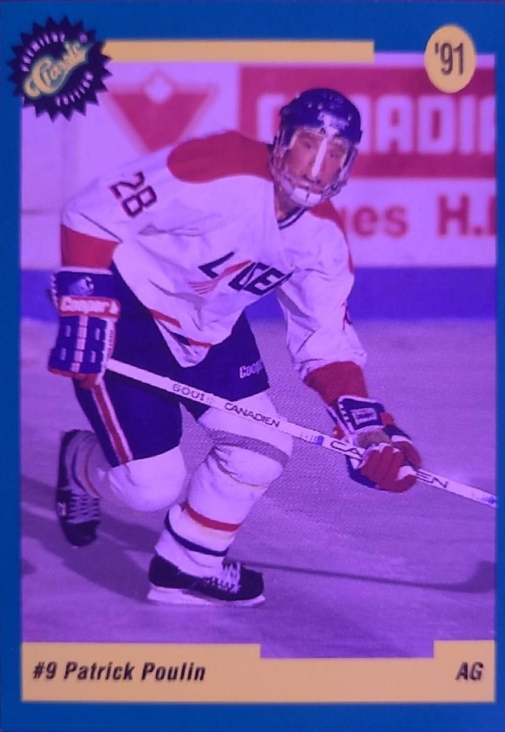 Patrick Poulin #8 Hockey Cards 1991 Classic Draft Picks Promo