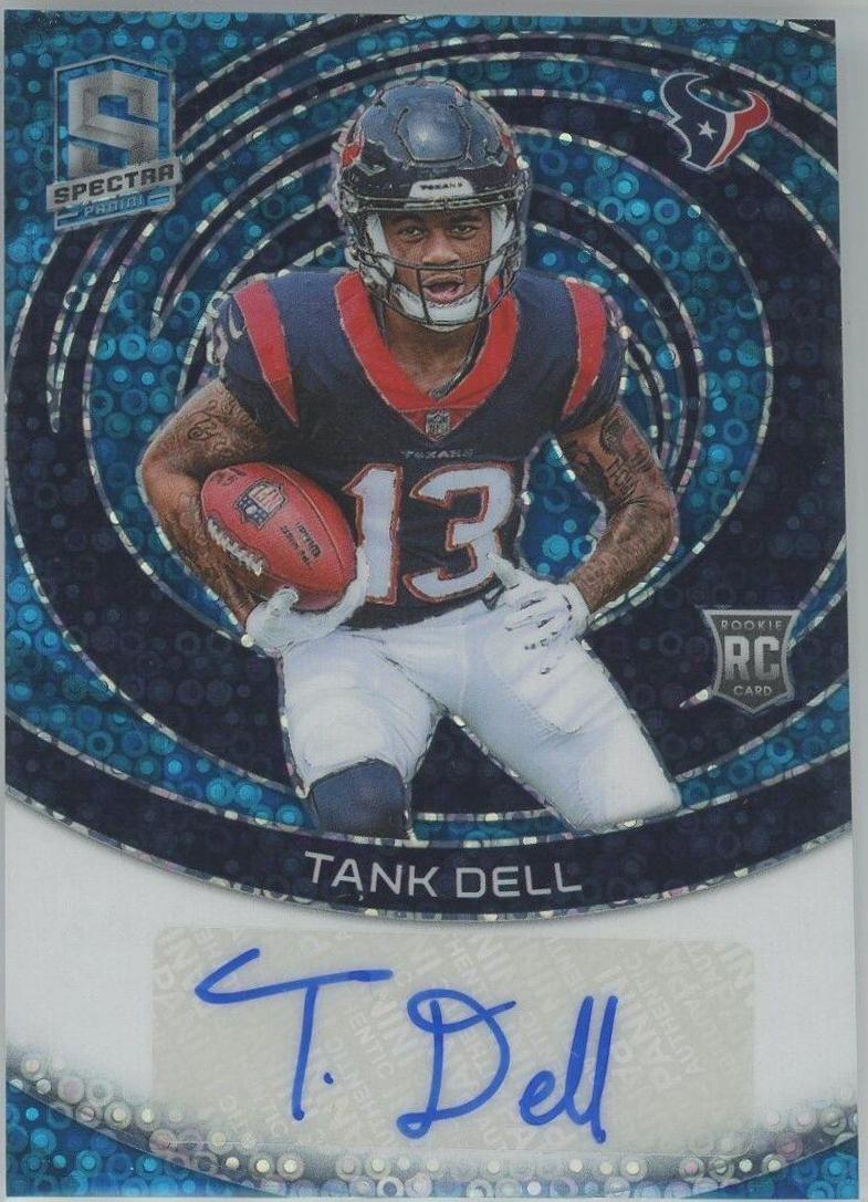 Tank Dell #7 Football Cards 2023 Panini Spectra Rookie Autograph