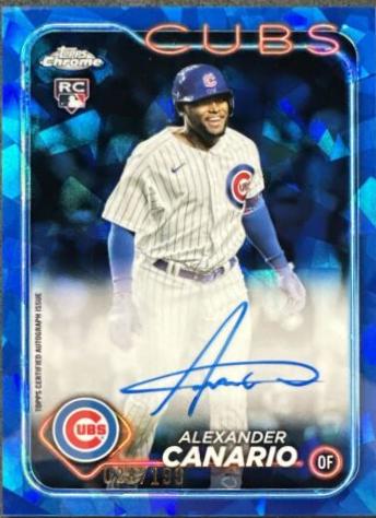 Alexander Canario #CSA-AC Baseball Cards 2024 Topps Chrome Sapphire Autograph