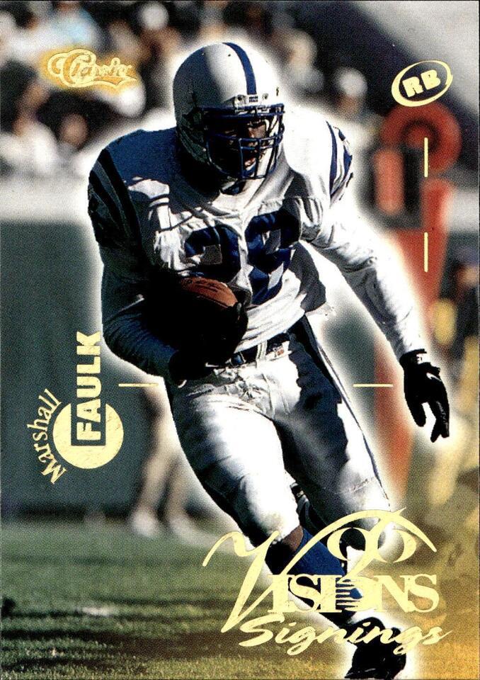 Marshall Faulk #31 Football Cards 1996 Classic Visions Signings