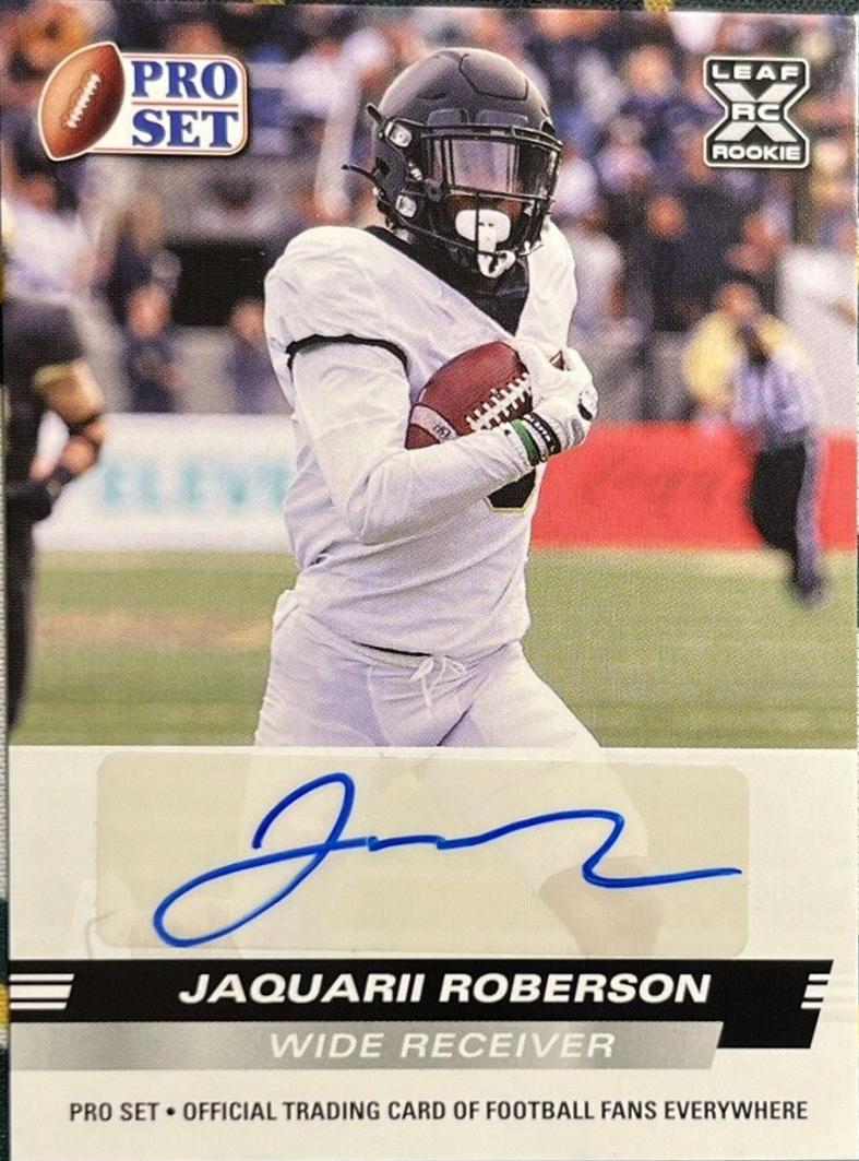 Jaquarii Roberson #PSA-JR1 Football Cards 2022 Pro Set Draft Autograph