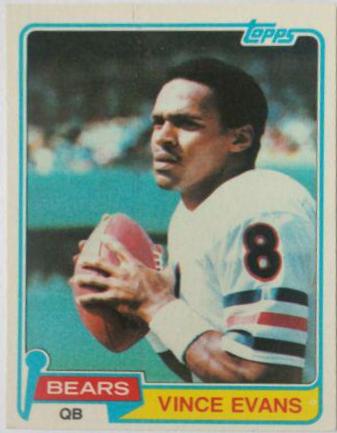 Vince Evans #11 Football Cards 1981 Topps