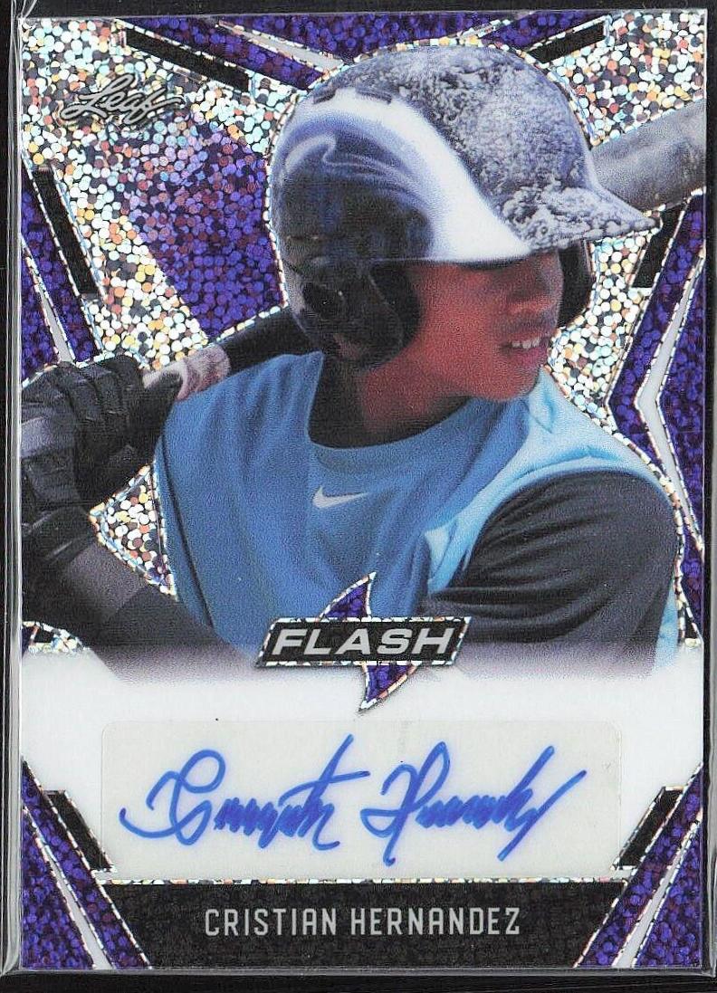 Cristian Hernandez #BA-CH2 2020 Leaf Flash Autographs Baseball