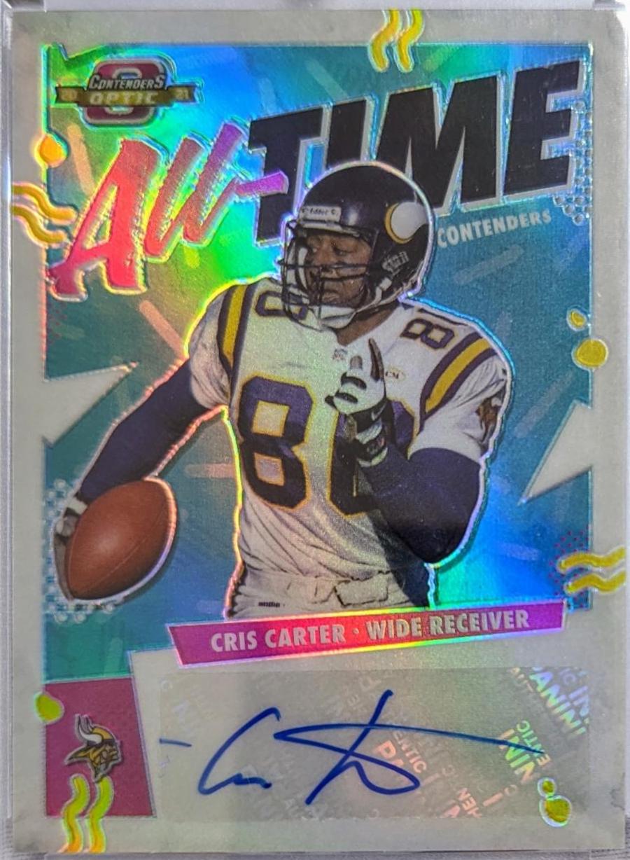 Cris Carter #ATC-CCA Football Cards 2021 Panini Contenders Optic All Time Autographs