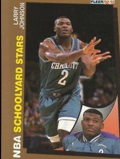 Larry Johnson #259 Basketball Cards 1992 Fleer