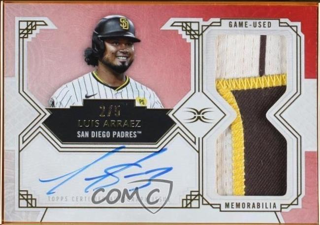 Luis Arraez #FAPC-LA 2025 Topps Definitive Collection Framed Autograph Patch Baseball