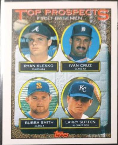 Ryan Klesko/Ivan Cruz/Bubba Smith/Larry Sutton #423 Baseball Cards 1993 Topps