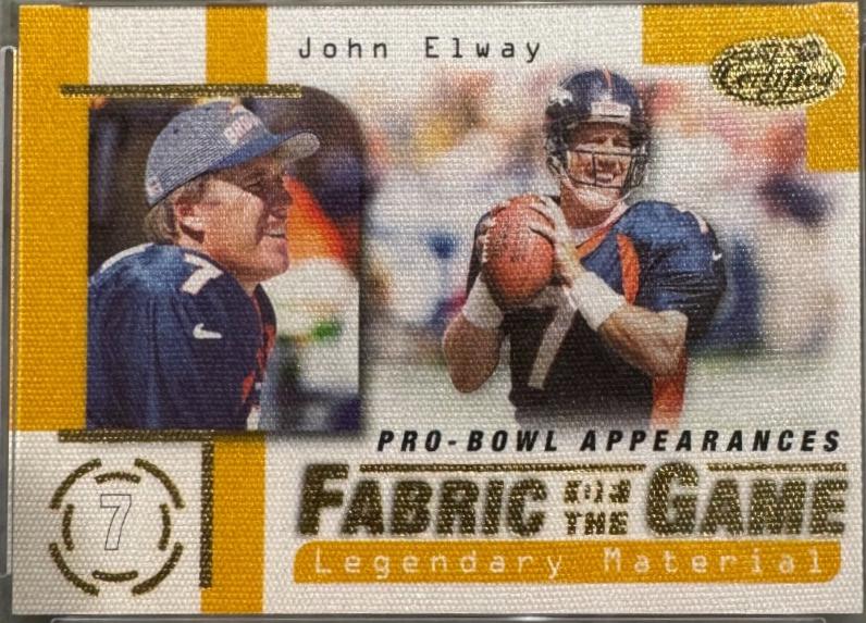 John Elway #FG1 1999 Leaf Certified Football Fabric of the Game