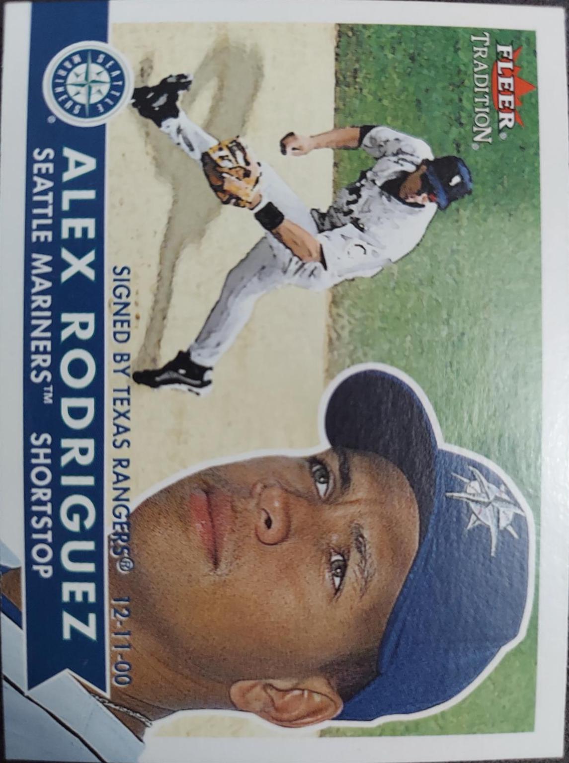 Alex Rodriguez #84 Baseball Cards 2001 Fleer Tradition