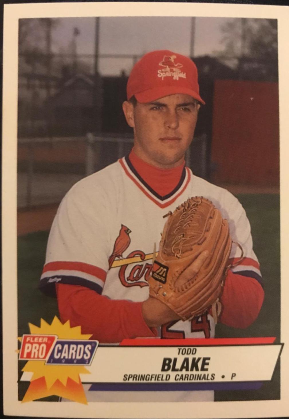 Todd Blake #1841 Baseball Cards 1993 Fleer ProCards
