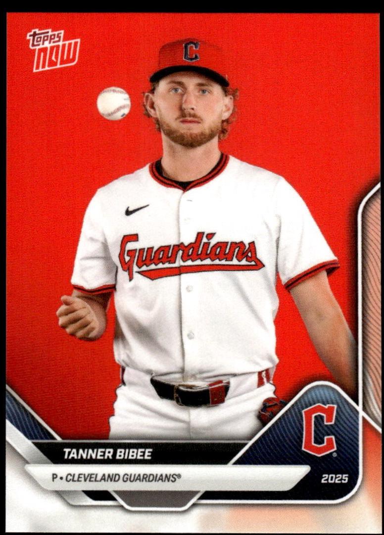 Tanner Bibee #OD-63 2025 Topps Now Road To Opening Day Baseball
